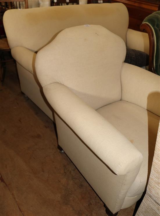 Upholstered sofa & armchair